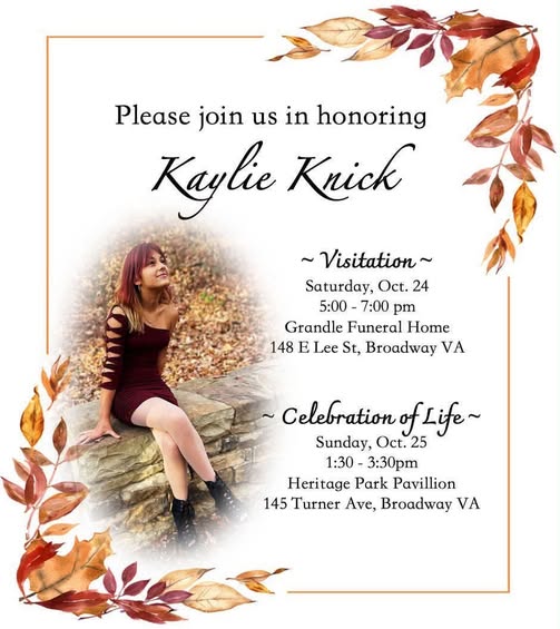 Kaylie Knick Obituary: Memorial Fundraiser Circulates in Broadway, Virginia